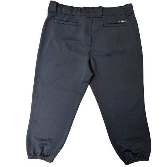 Adidas Mens Baseball Softball Pant Size Large Black Aeroready WORN ONE TIME - Picture 3 of 8